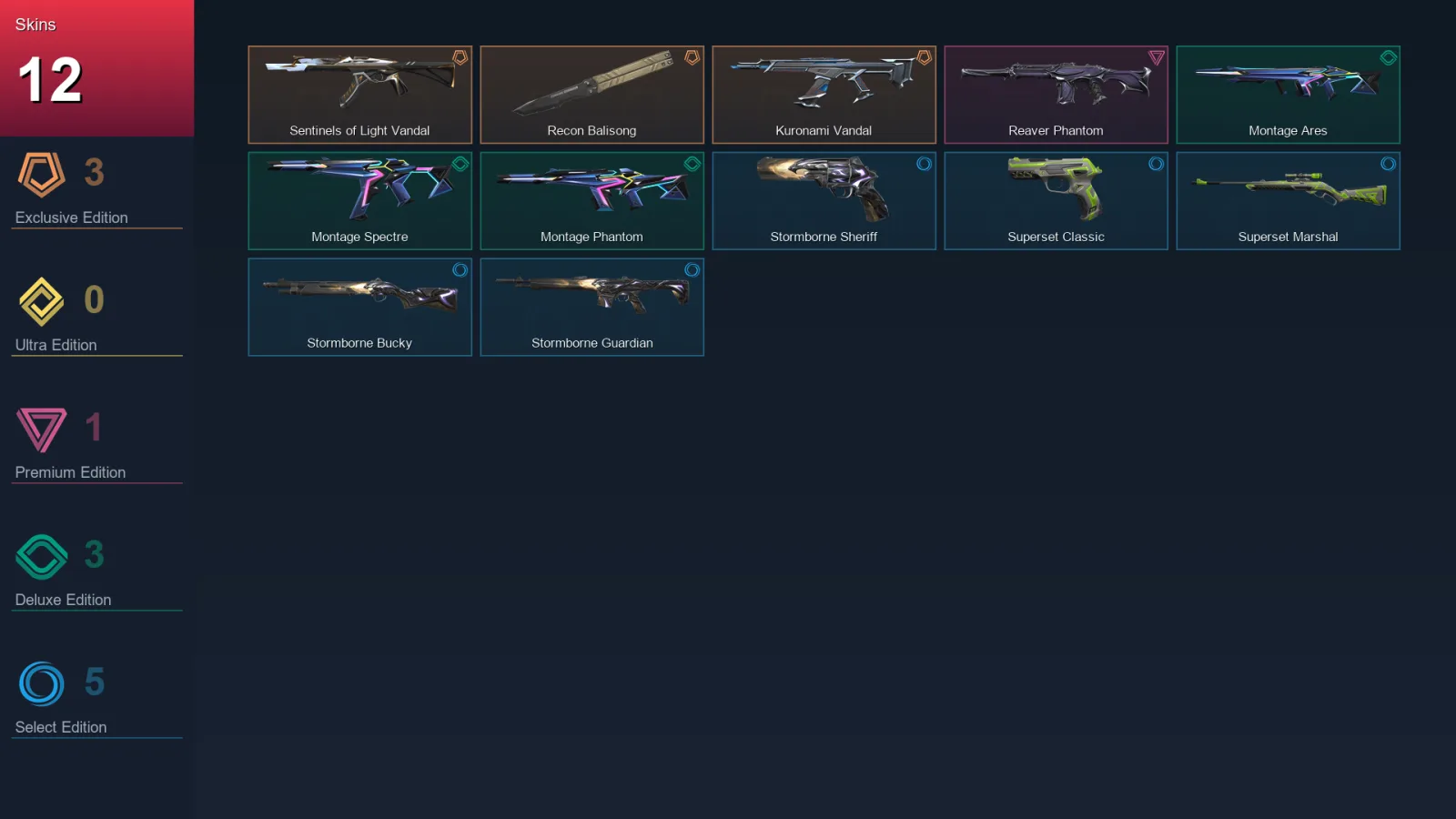 NA | Lv23 | Unranked | 12 Skin | 10 Agent | 11 Buddy — Valorant account