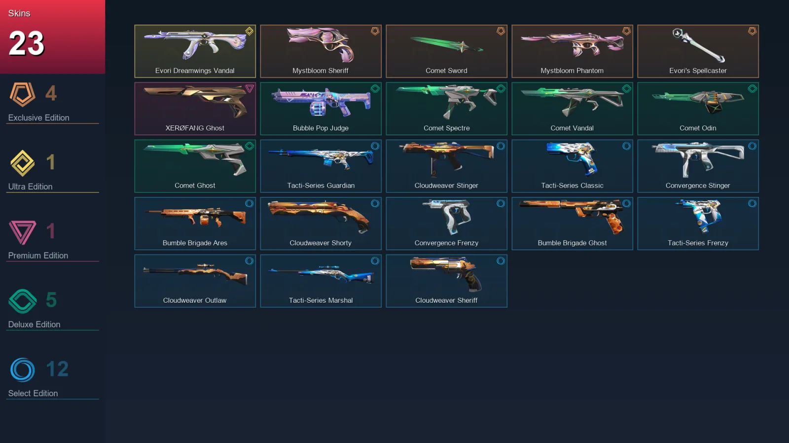 BR | Lv35 | Unranked | 23 Skin | 9 Agent | 16 Buddy
