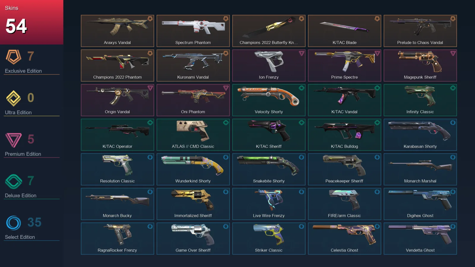 NA | Lv377 | Unranked | 54 Skin | 29 Agent | 128 Buddy — Valorant account