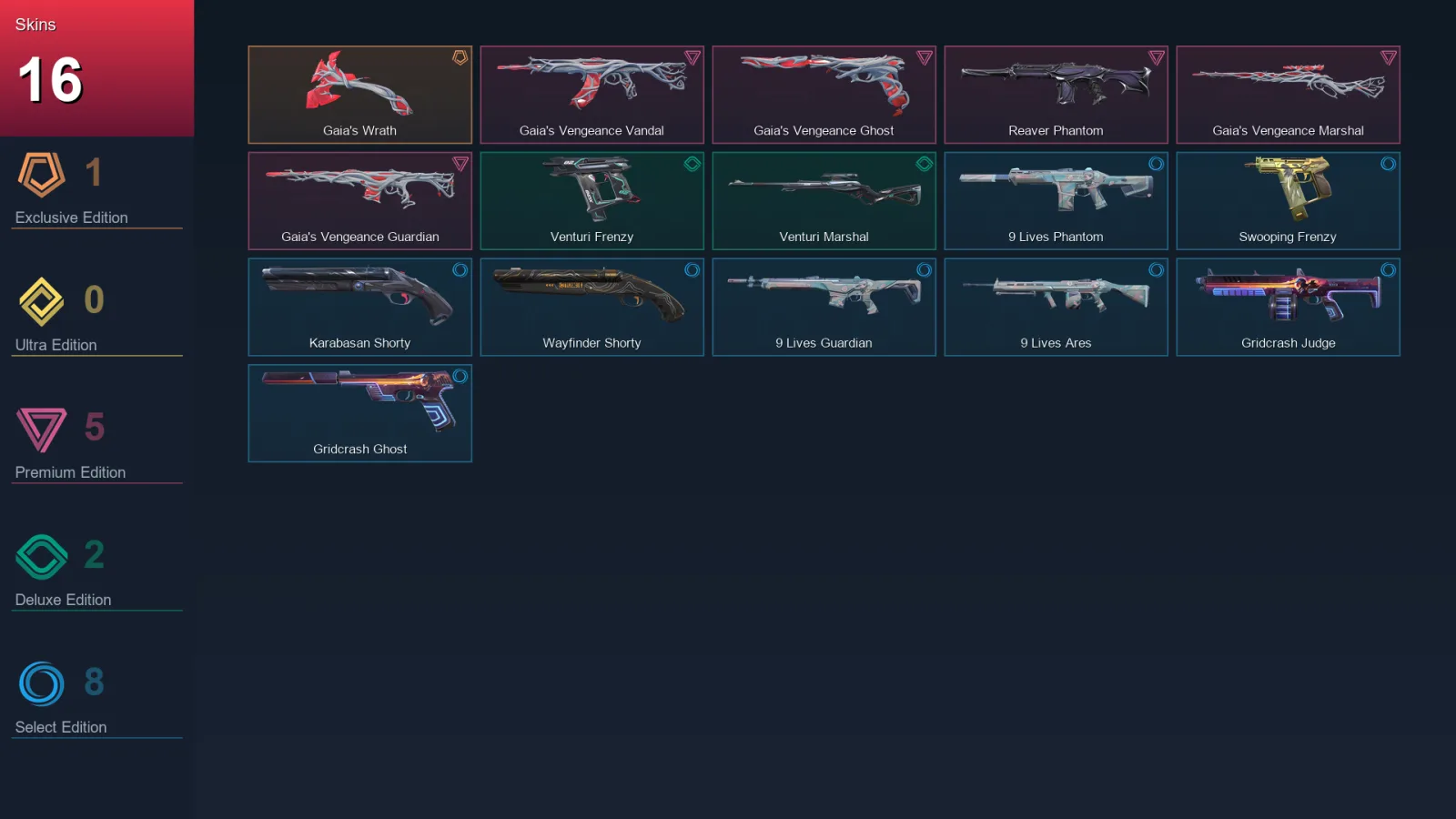AP | Lv84 | Unranked | 16 Skin | 21 Agent | 38 Buddy