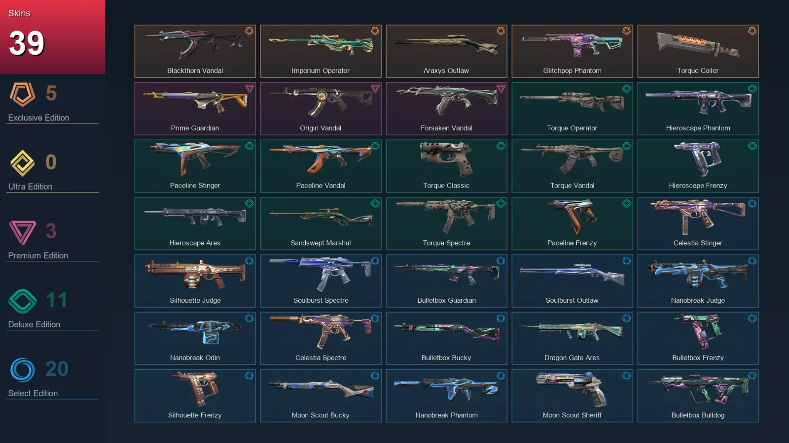 LA | Lv49 | Unranked | 39 Skin | 16 Agent | 25 Buddy