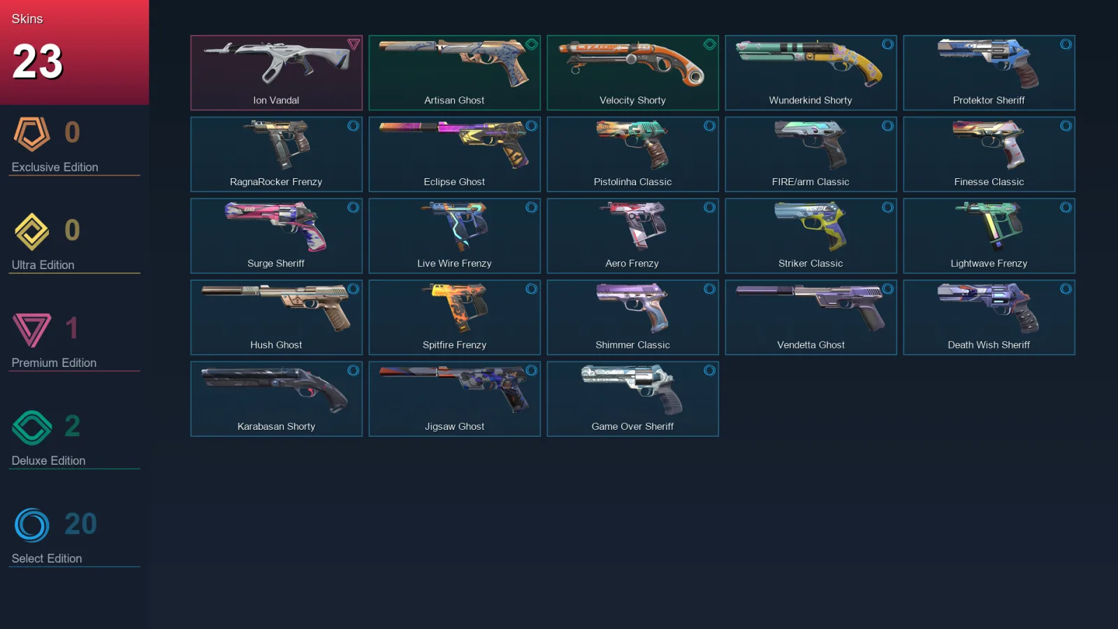 AP | Lv257 | Unranked | 23 Skin | 26 Agent | 90 Buddy