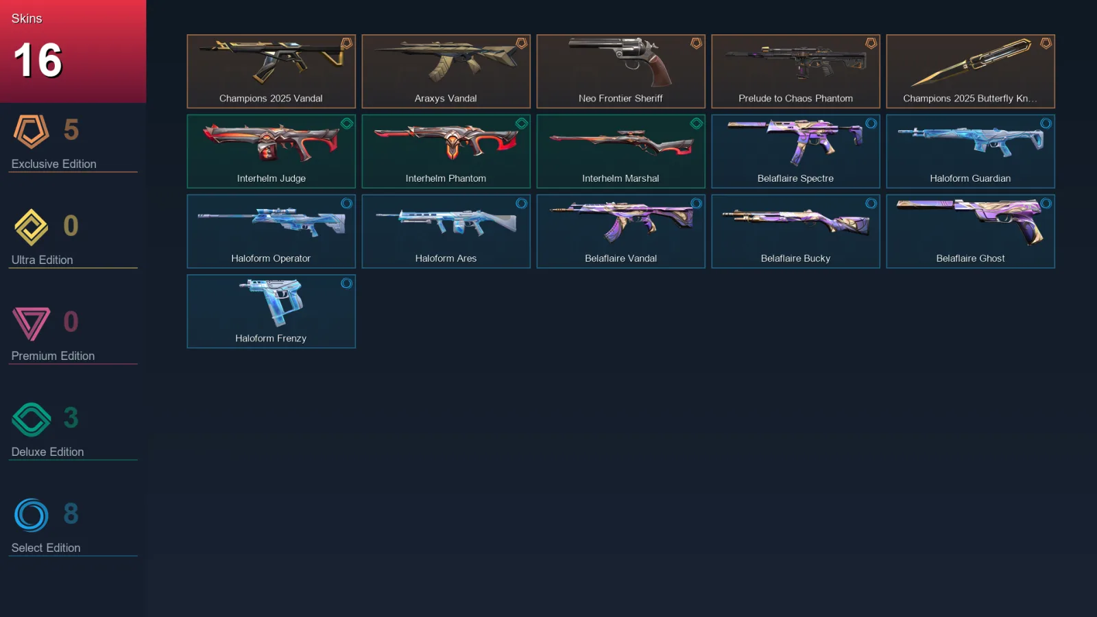 NA | Lv24 | Unranked | 16 Skin | 11 Agent | 14 Buddy