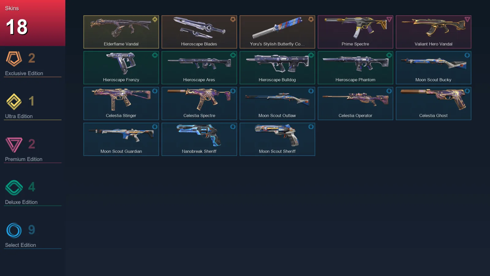 EU | Lv68 | Unranked | 18 Skin | 20 Agent | 23 Buddy — Valorant account