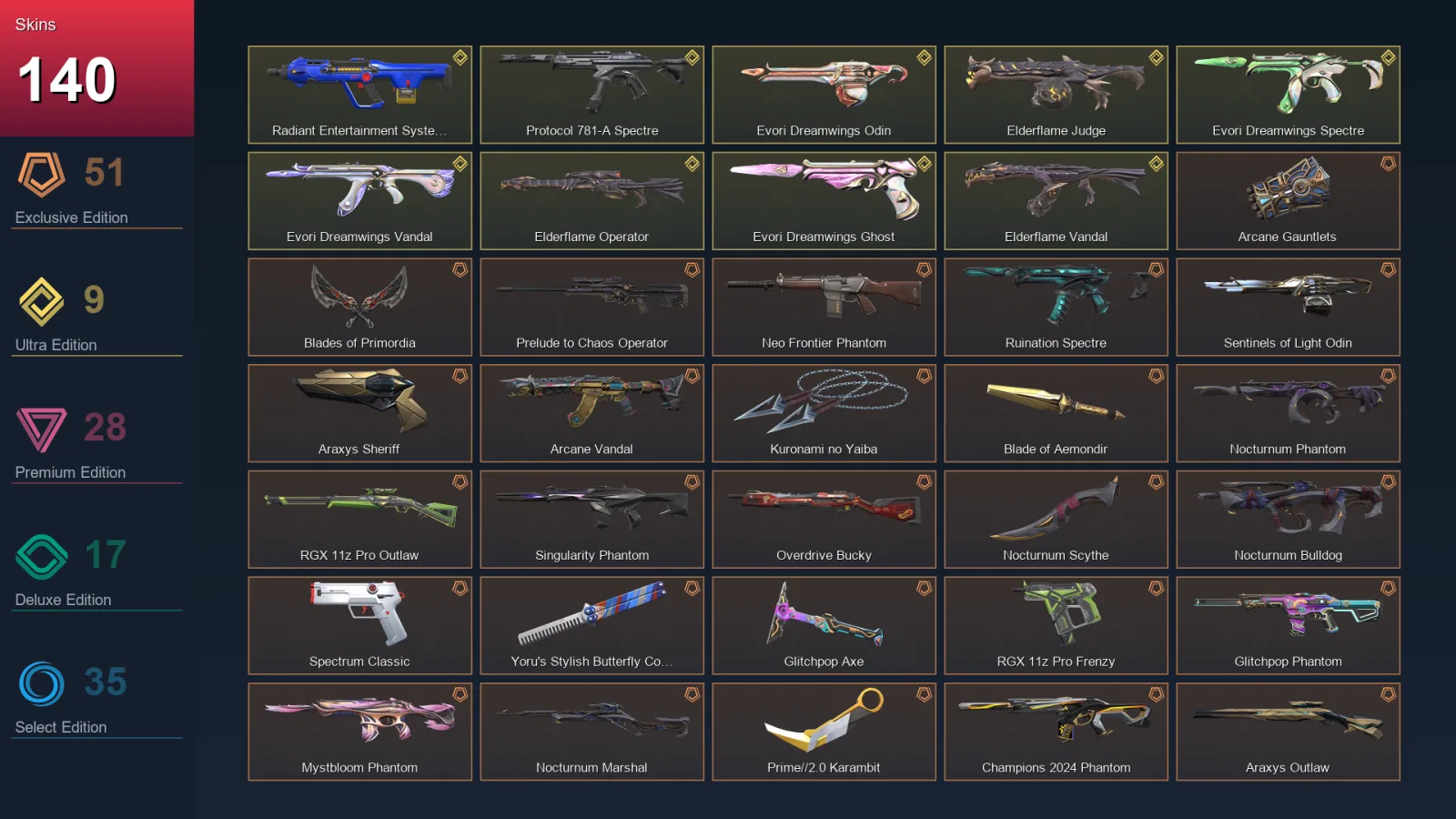 EU | Lv139 | Bronze II | 140 Skin | 27 Agent | 81 Buddy