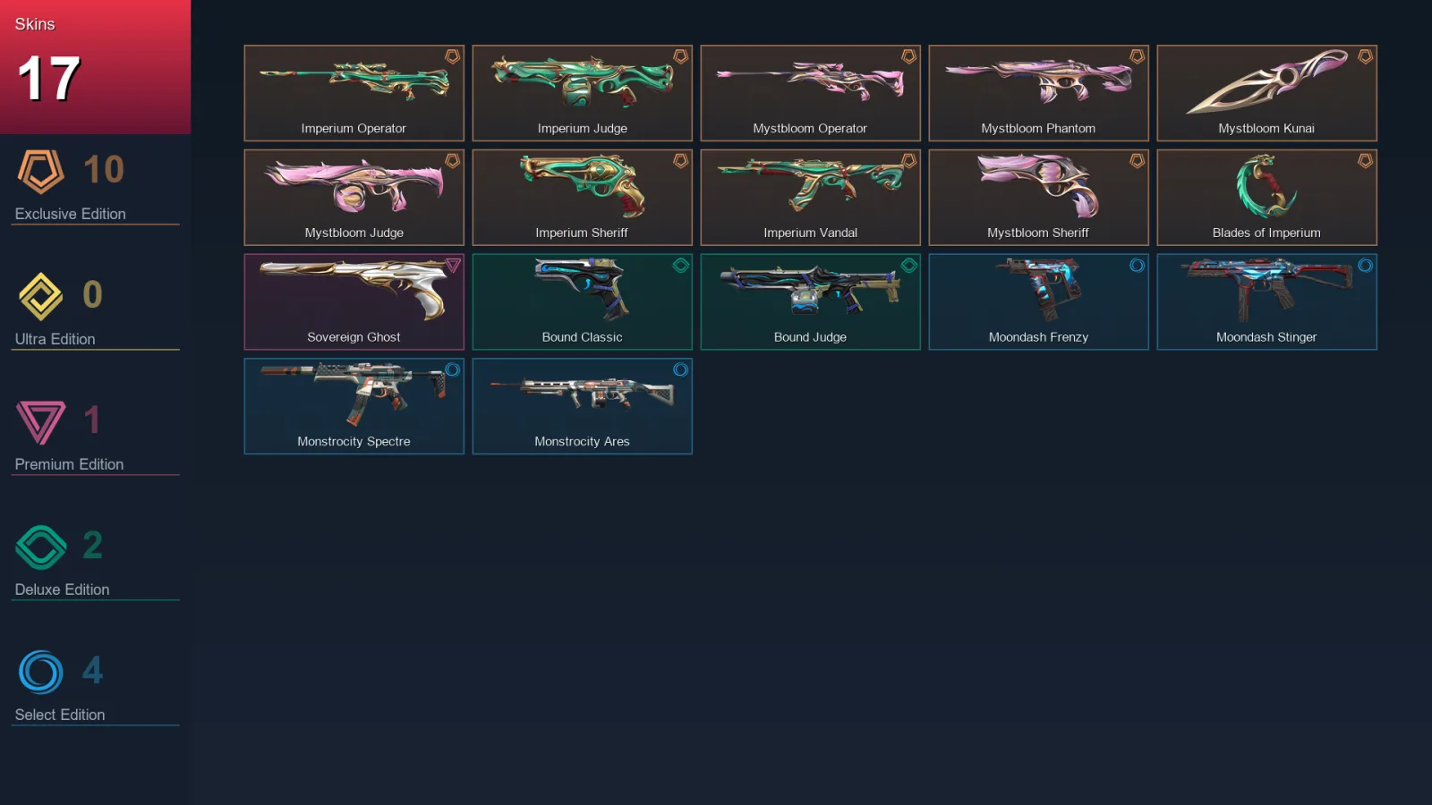 EU | Lv19 | Unranked | 17 Skin | 7 Agent | 11 Buddy