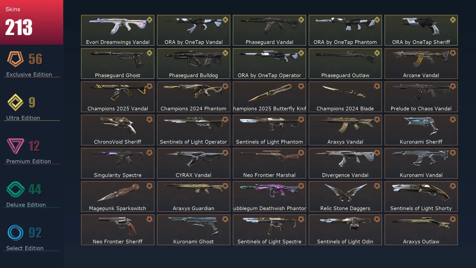 [Valorant] | EU | Level 197 | Diamond 1 | 29 Agents | 213 Skins — Valorant account