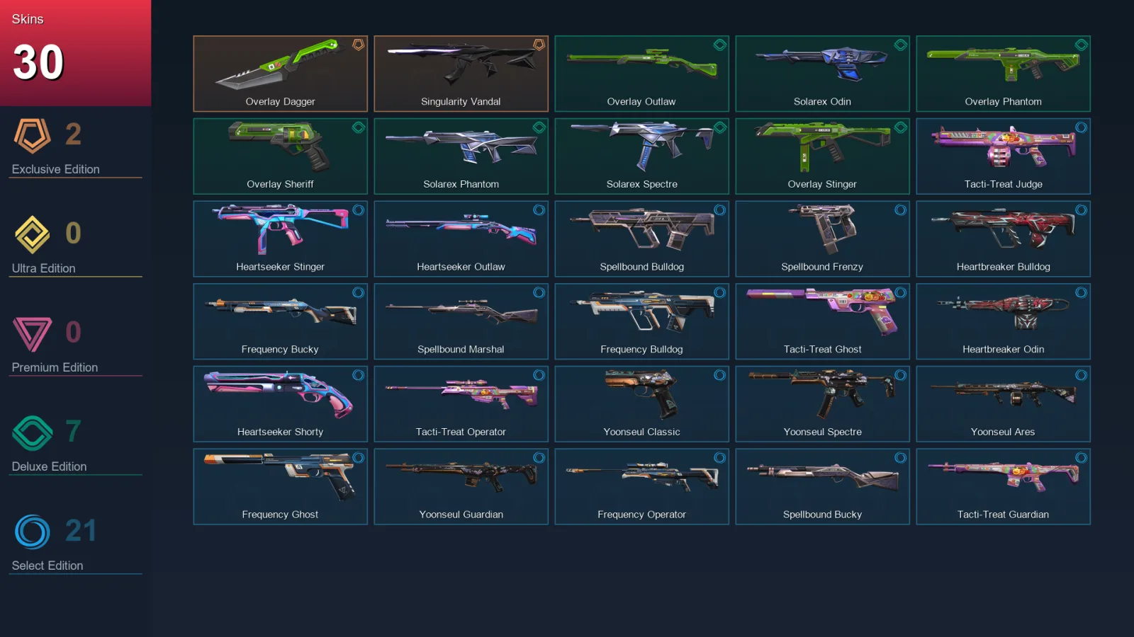 EU | Lv65 | Unranked | 30 Skin | 20 Agent | 41 Buddy