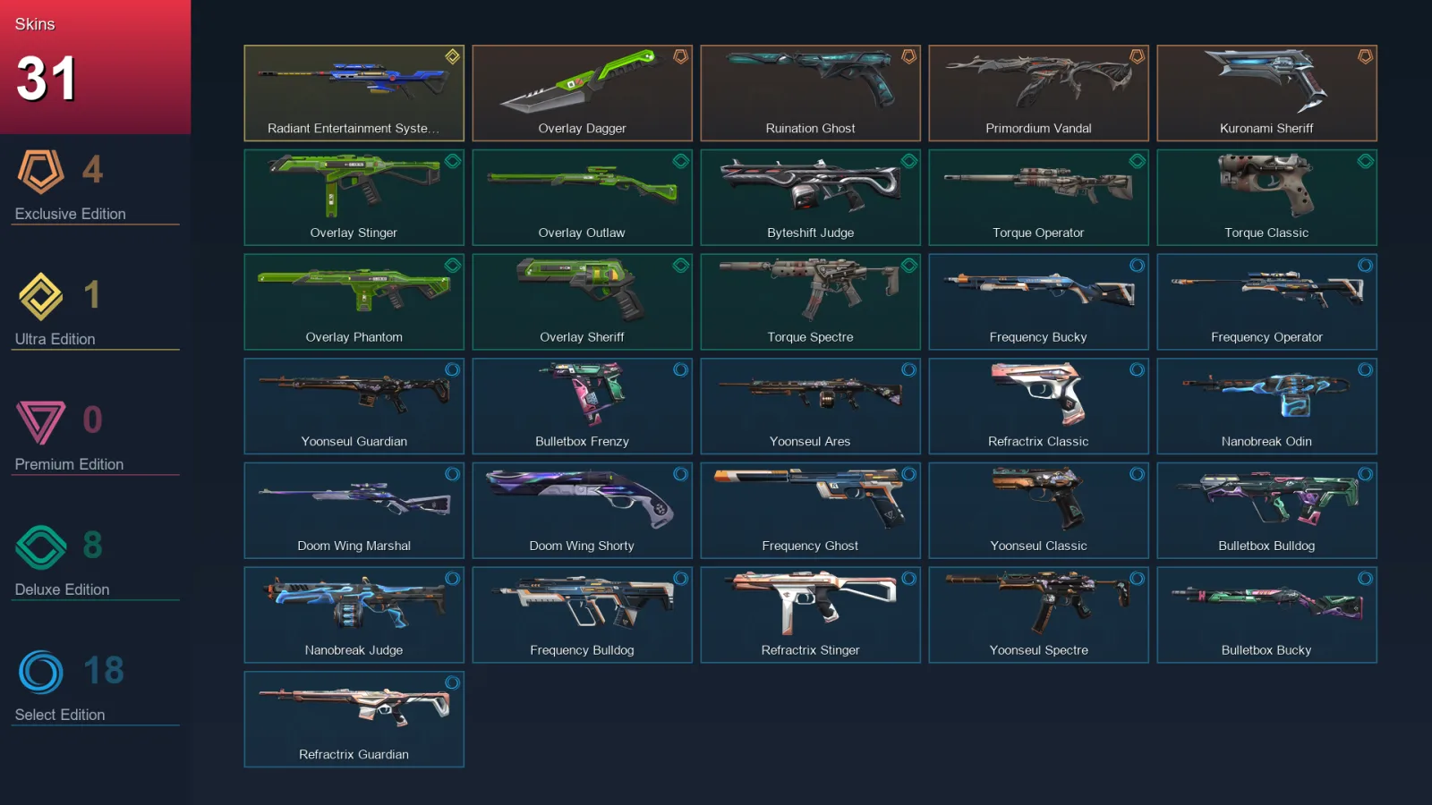 BR | Lv47 | Unranked | 31 Skin | 19 Agent | 28 Buddy