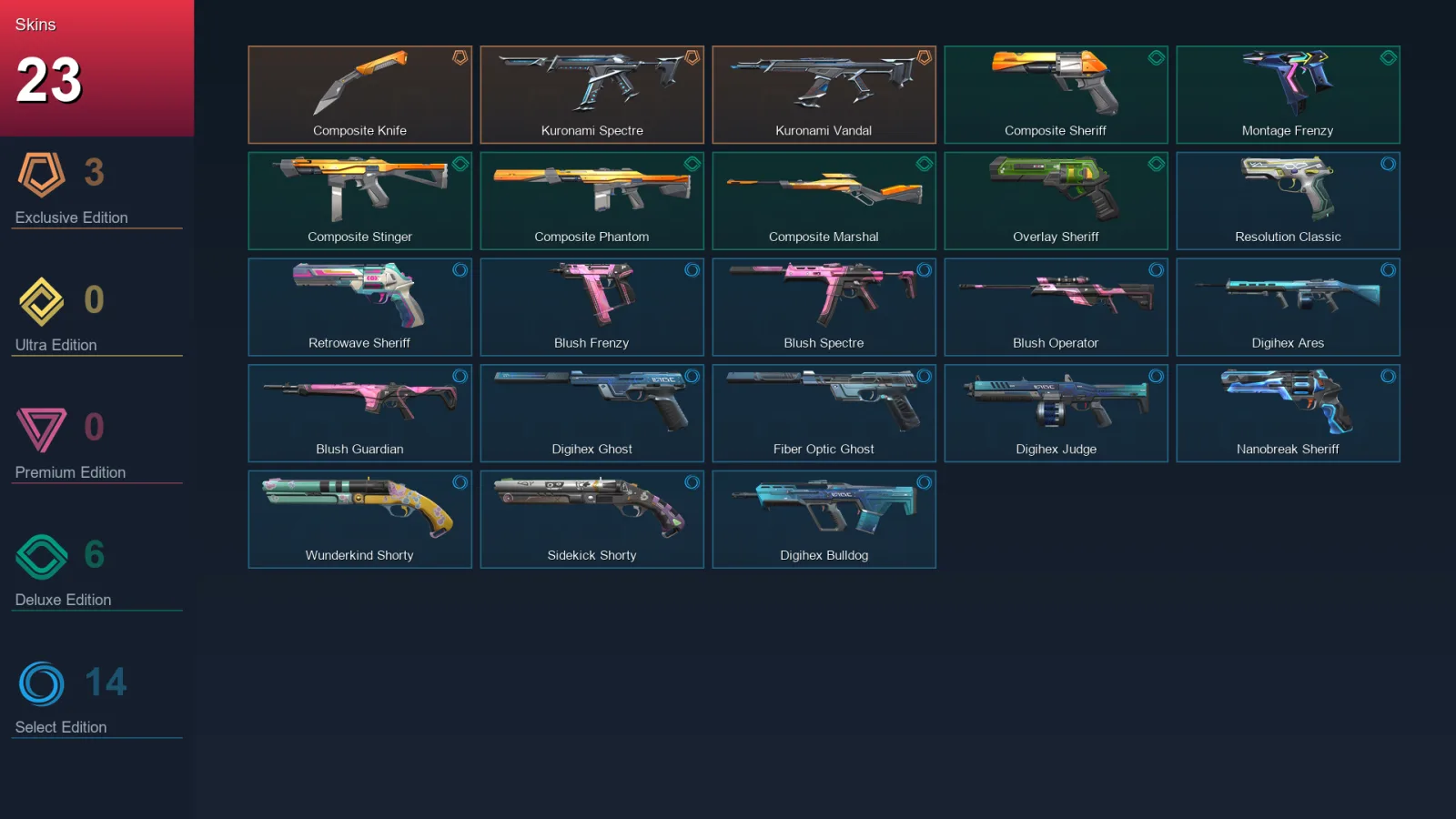 AP | Lv185 | Unranked | 23 Skin | 29 Agent | 72 Buddy — Blush Operator