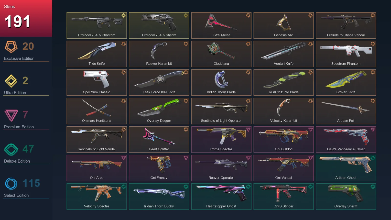 LA | Lv367 | Unranked | 191 Skin | 29 Agent | 181 Buddy
