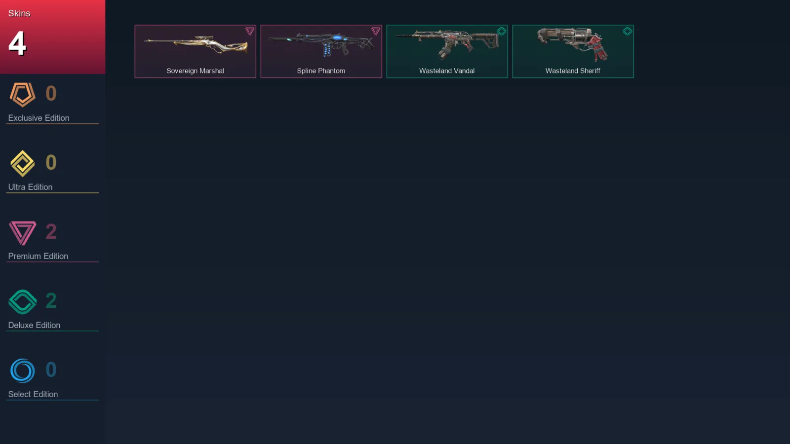 NA | Sovereign Marshal | Spline Phantom | Wasteland Vandal | Wasteland Sheriff | 4 Skin | 9 Agent | 8 Buddy | Lv23