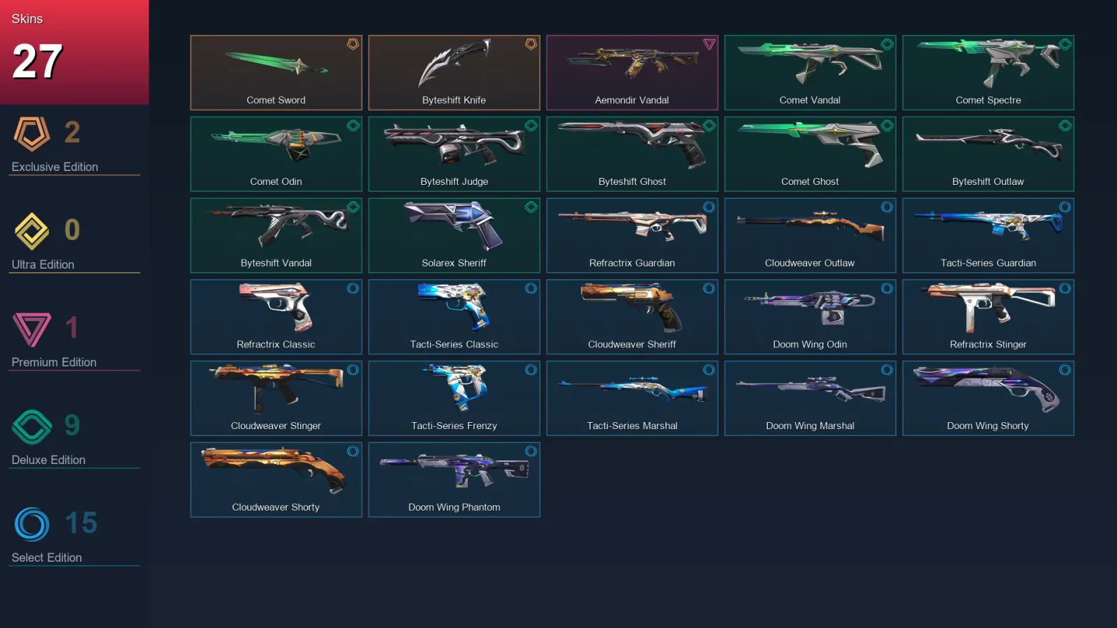 AP | Lv74 | Unranked | 27 Skin | 25 Agent | 42 Buddy