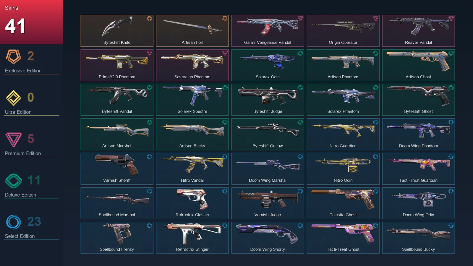 EU | Lv89 | Unranked | 41 Skin | 27 Agent | 49 Buddy