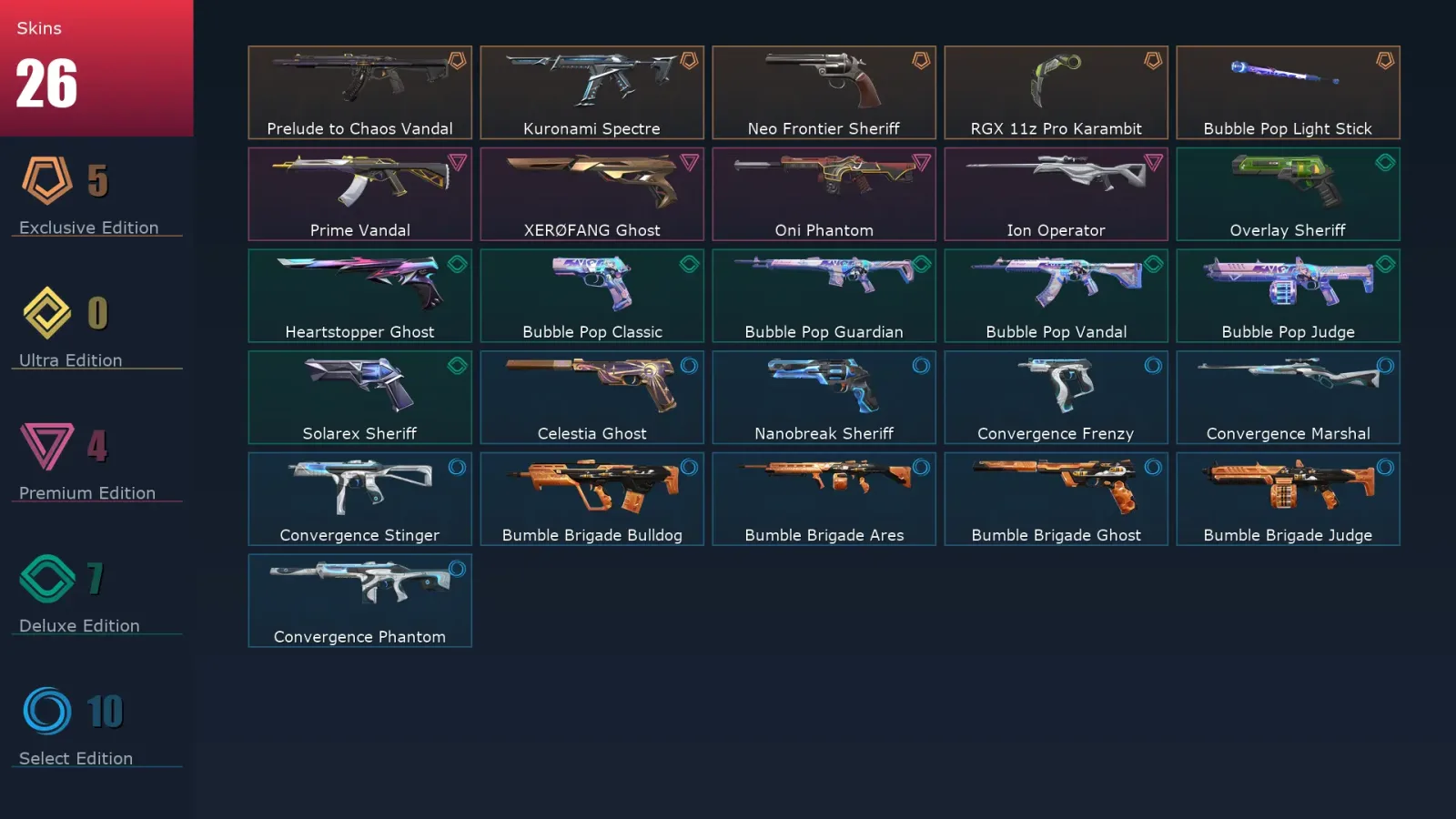 [Valorant] | EU | Level 126 | 28 Agents | 26 Skins — Valorant account