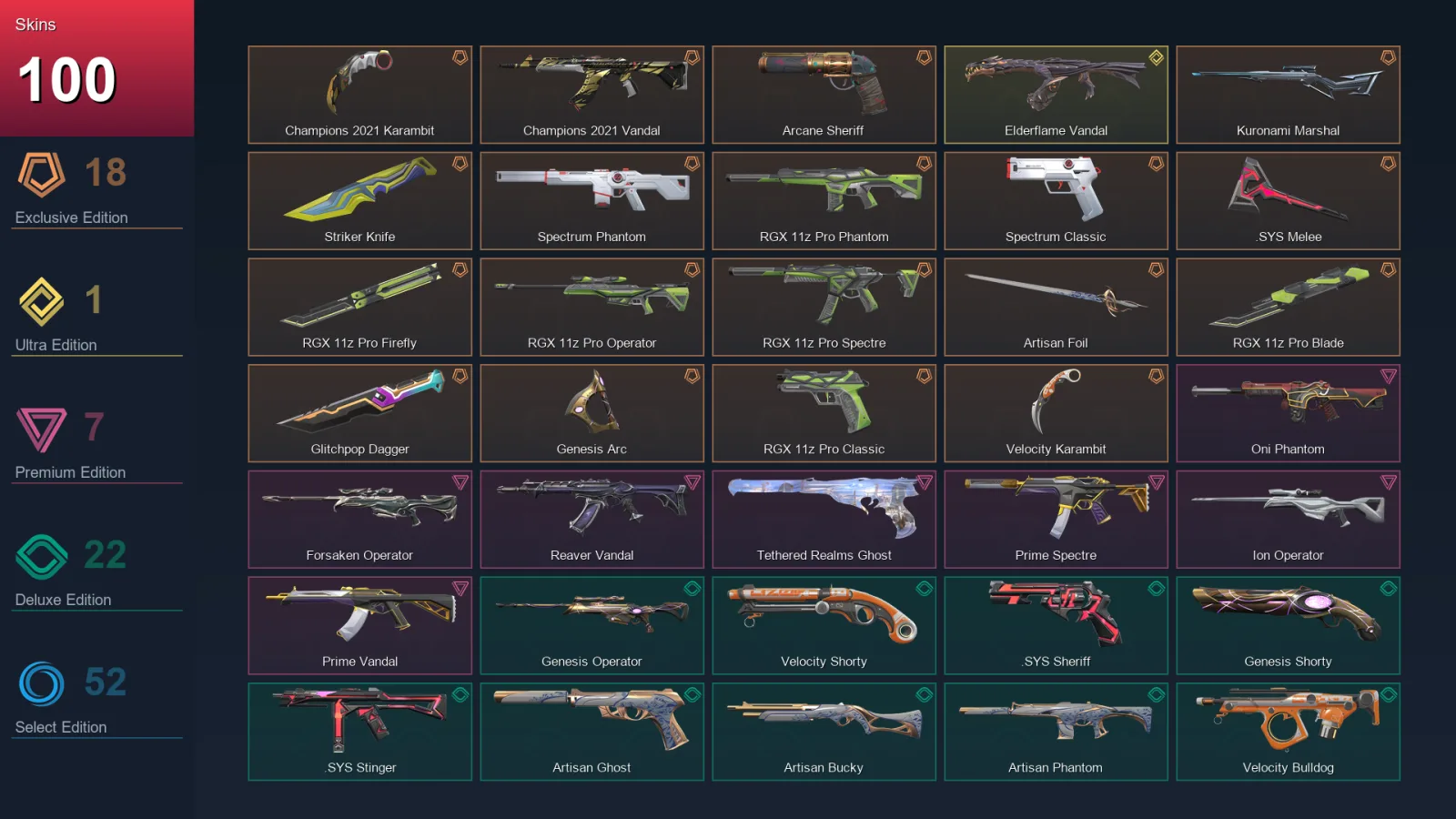 AP | Lv238 | Unranked | 100 Skin | 26 Agent | 114 Buddy — Valorant account