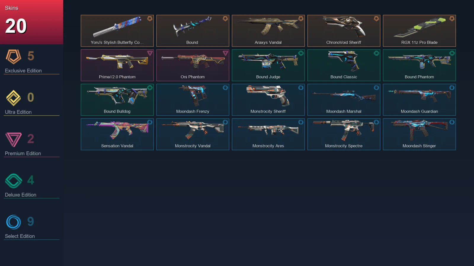 AP | Lv52 | Unranked | 20 Skin | 21 Agent | 33 Buddy — Valorant account