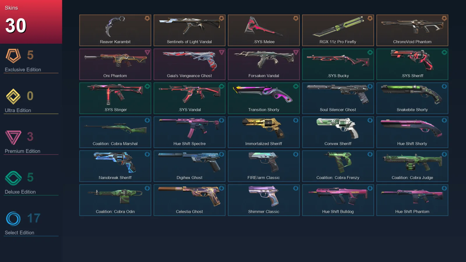 AP | Lv202 | Unranked | 30 Skin | 29 Agent | 66 Buddy