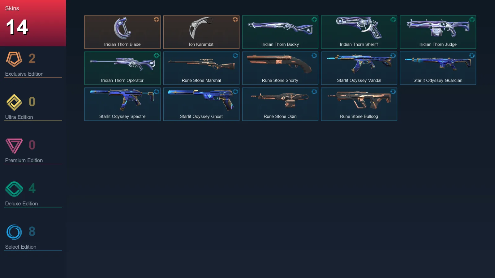 EU | Lv42 | Unranked | 14 Skin | 16 Agent | 28 Buddy
