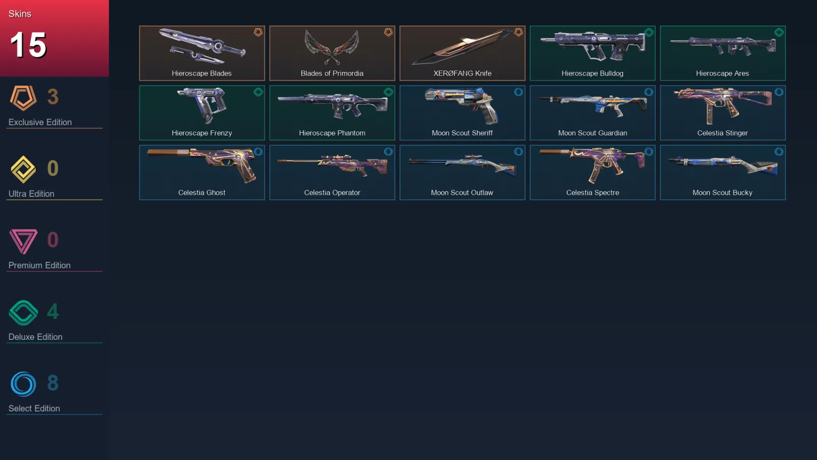 EU | Lv41 | Unranked | 15 Skin | 15 Agent | 21 Buddy &mdash; Valorant account with Bucky skin