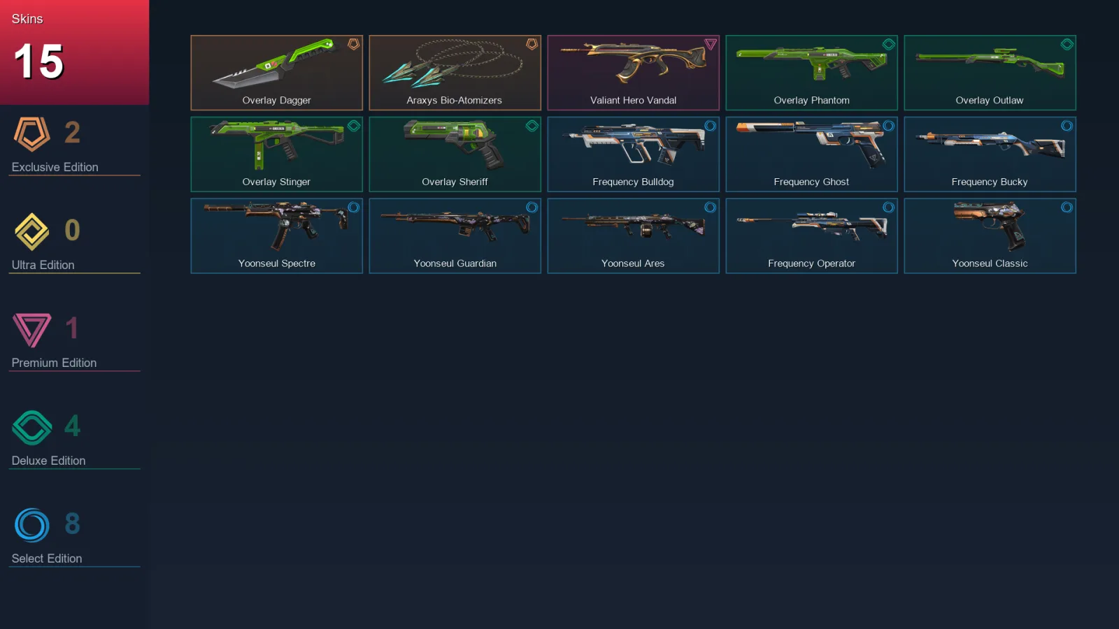 EU | Lv44 | Unranked | 15 Skin | 15 Agent | 20 Buddy
