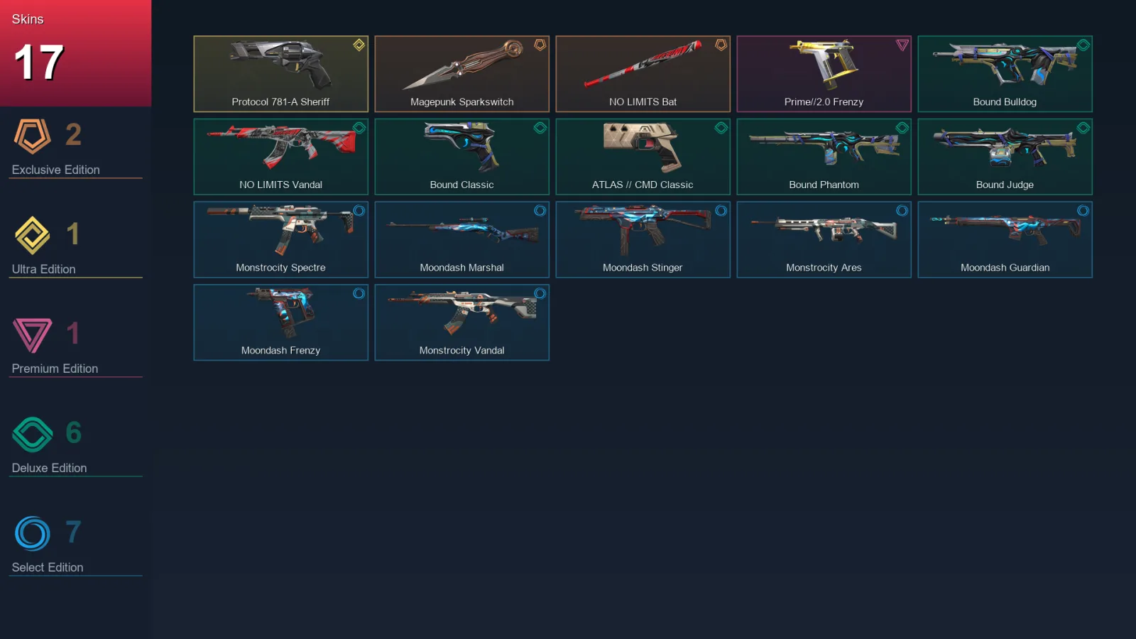 EU | Lv35 | Unranked | 17 Skin | 14 Agent | 16 Buddy