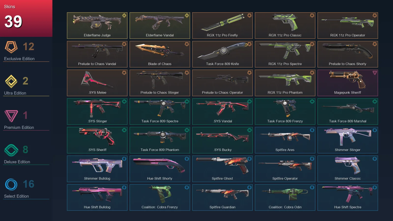 AP | Lv81 | Unranked | 39 Skin | 25 Agent | 44 Buddy