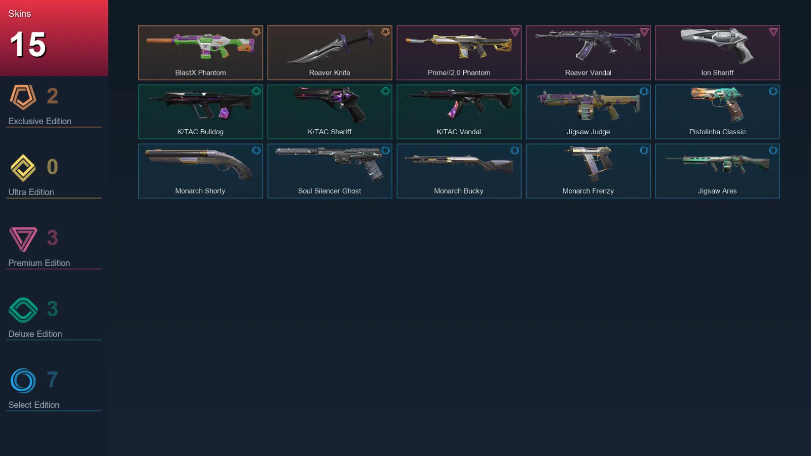 EU | Lv61 | Unranked | 15 Skin | 14 Agent | 31 Buddy