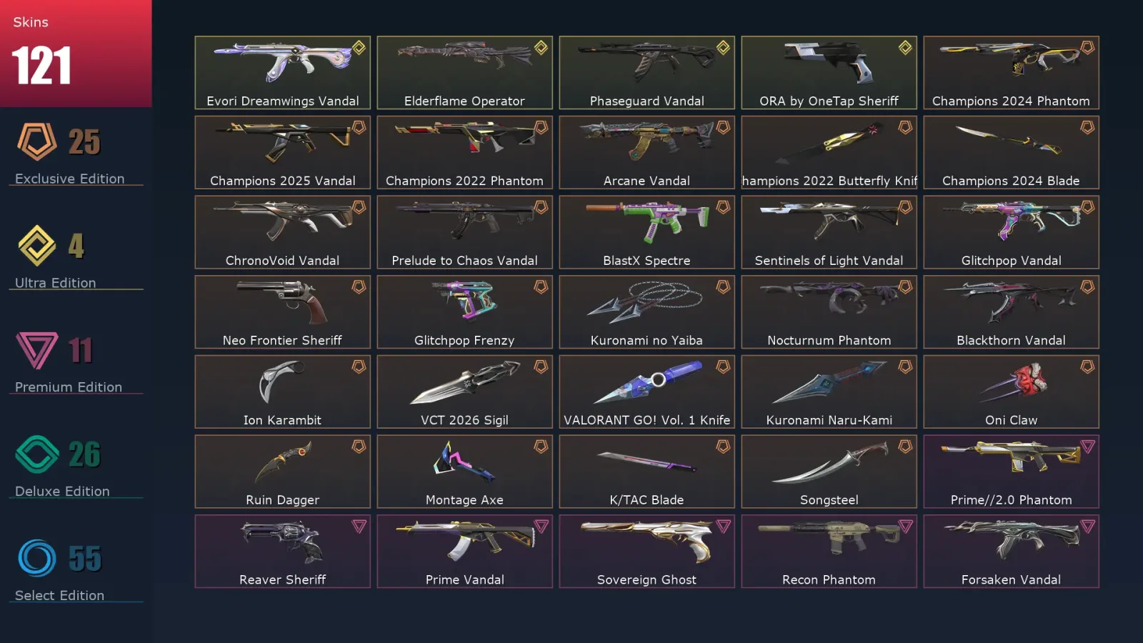 [Valorant] | EU | Level 321 | Diamond 3 | 29 Agents | 121 Skins — Valorant account