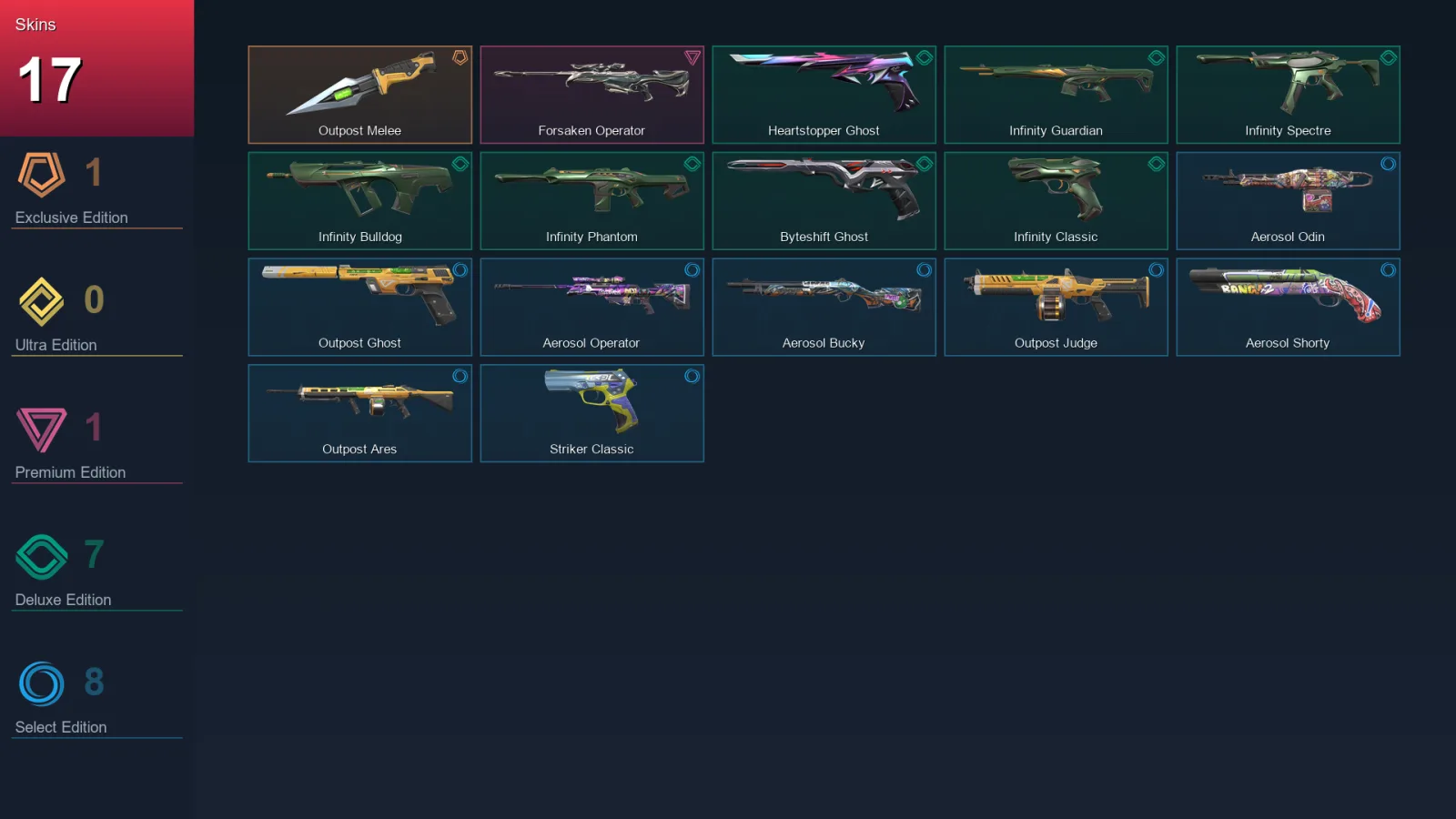 AP | Lv81 | Unranked | 17 Skin | 28 Agent | 40 Buddy