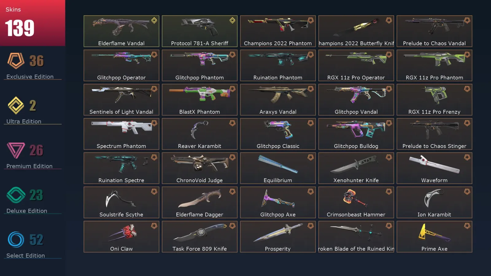 [Valorant] | EU | Level 270 | Diamond 1 | 29 Agents | 139 Skins — Valorant account