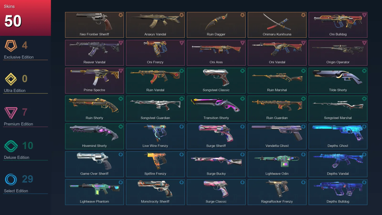 EU | Lv222 | Unranked | 50 Skin | 28 Agent | 100 Buddy — Valorant account