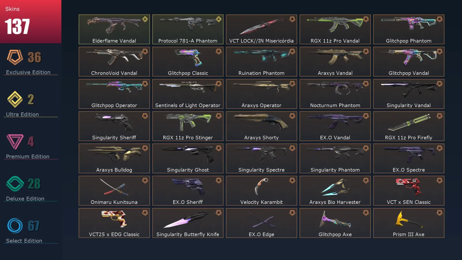 [Valorant] | EU | Level 402 | 29 Agents | 137 Skins — Valorant account
