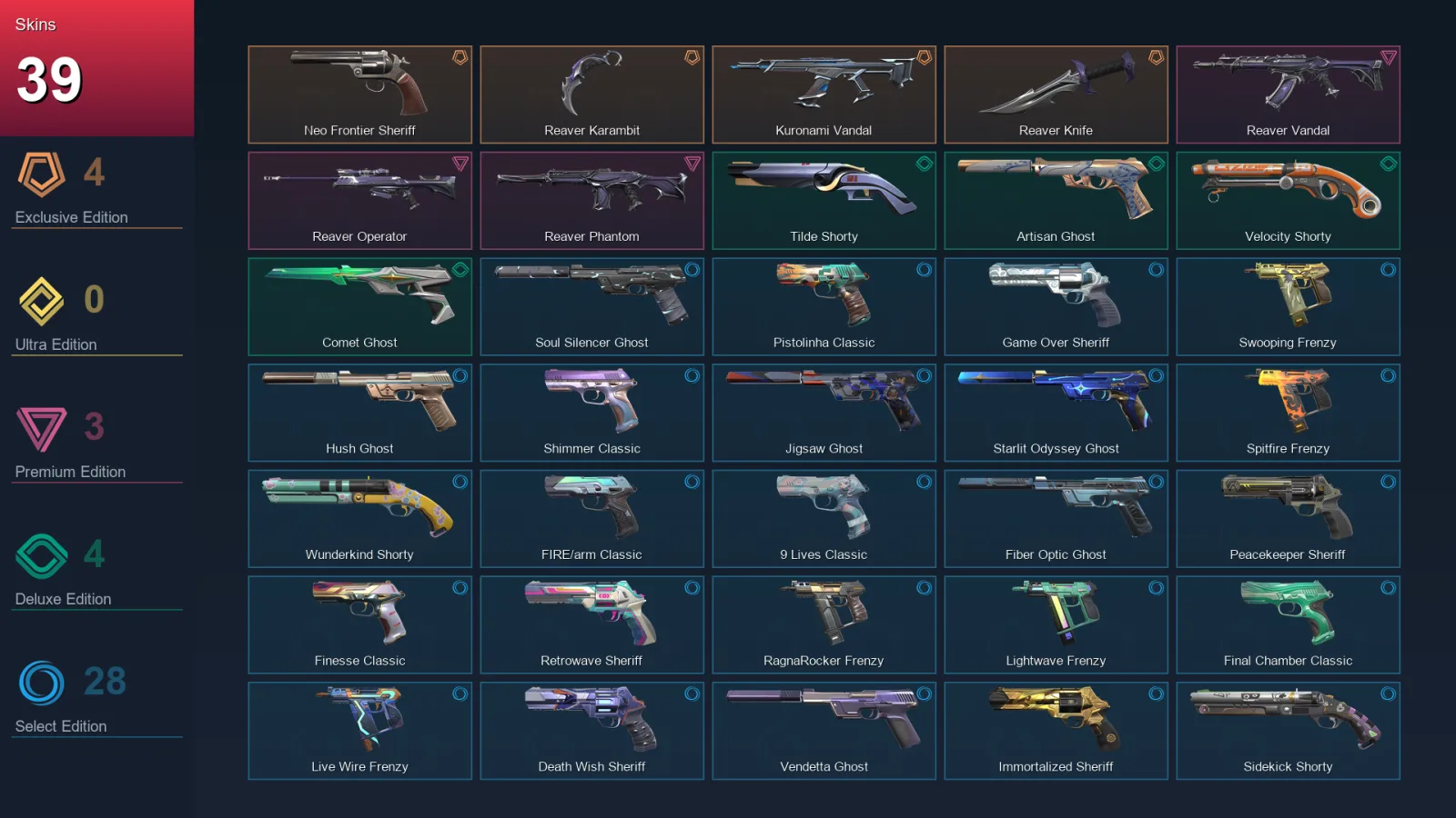 AP | Lv432 | Unranked | 39 Skin | 28 Agent | 120 Buddy — Ragnarocker Frenzy