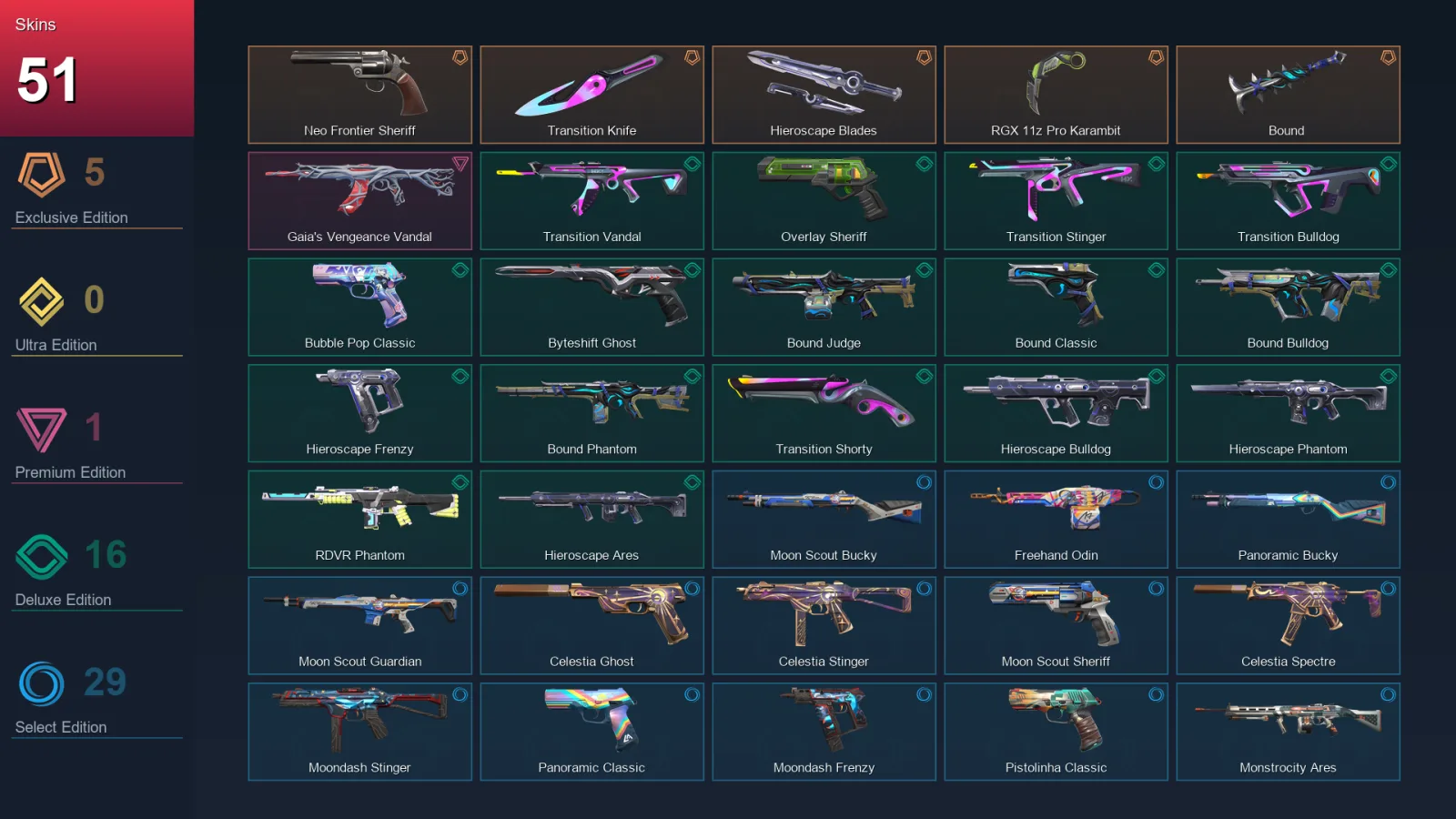 BR | Lv244 | Unranked | 51 Skin | 27 Agent | 105 Buddy — Valorant account