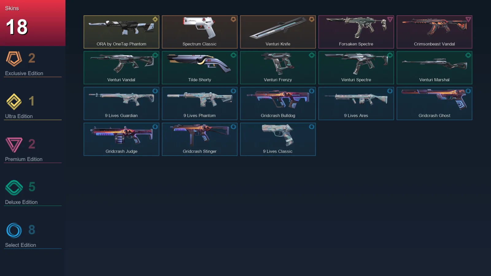 AP | Lv75 | Unranked | 18 Skin | 26 Agent | 31 Buddy