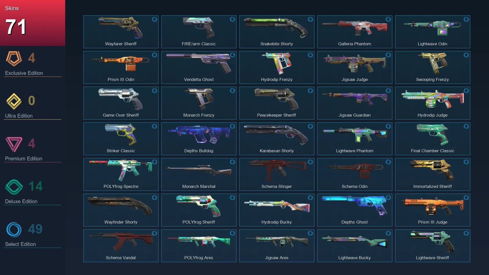 NA | Lv227 | Unranked | 71 Skin | 21 Agent | 99 Buddy