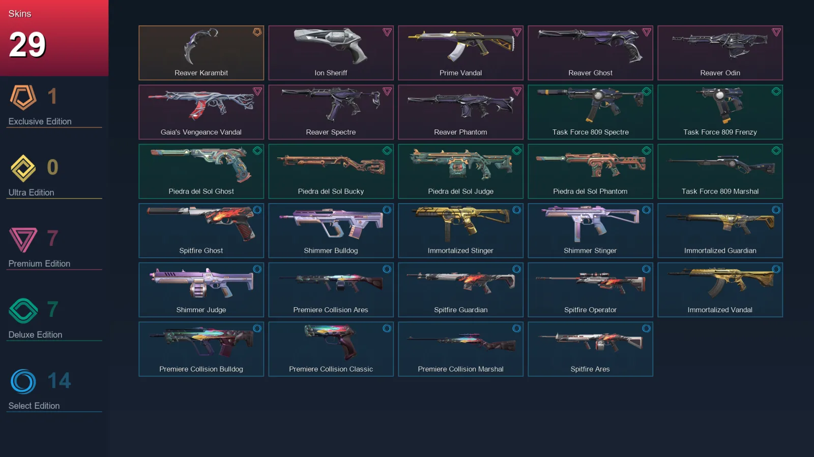 EU | Lv48 | Unranked | 29 Skin | 17 Agent | 30 Buddy — Valorant account