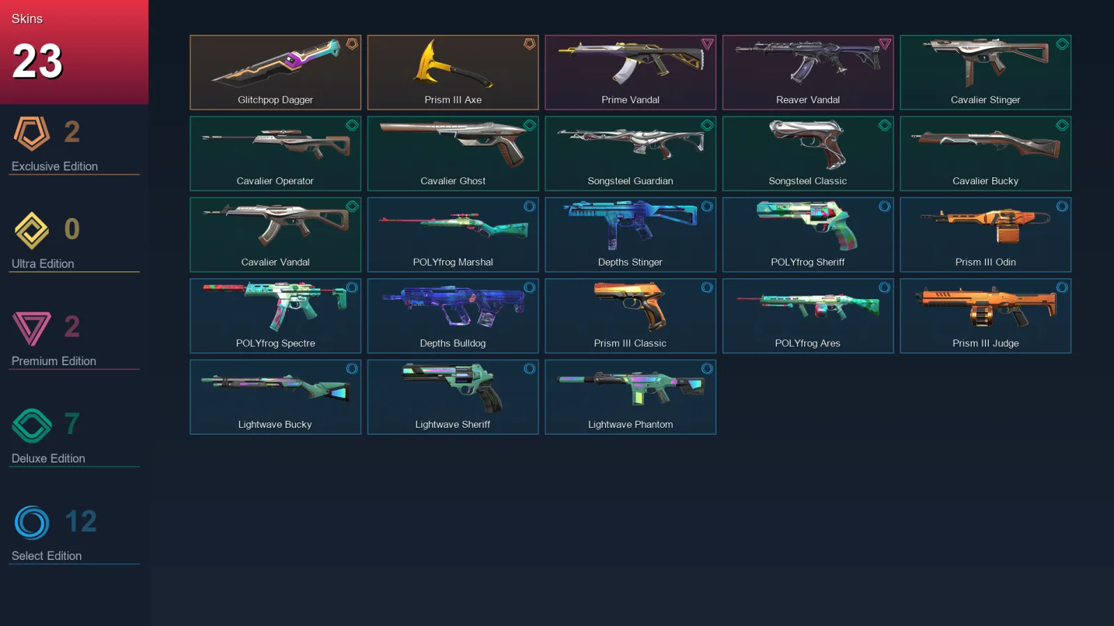 EU | Lv30 | Unranked | 23 Skin | 15 Agent | 27 Buddy