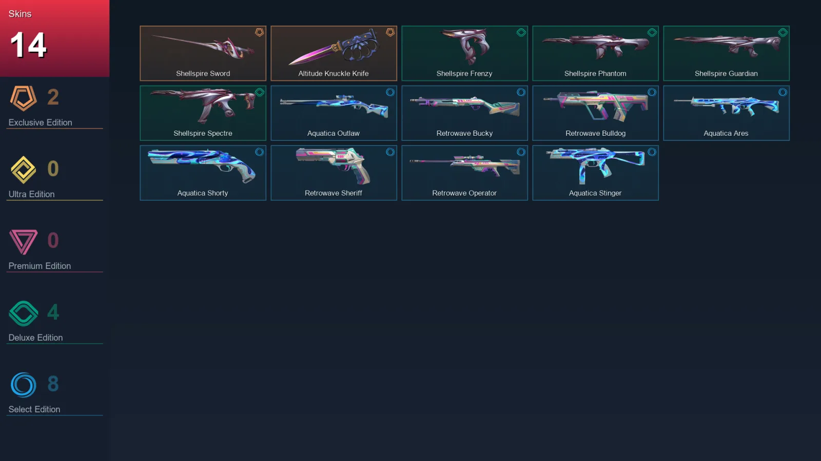 EU | Lv47 | Unranked | 14 Skin | 15 Agent | 18 Buddy — Valorant account