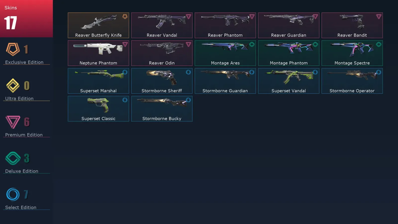 [Valorant] | EU | Level 23 | 9 Agents | 17 Skins