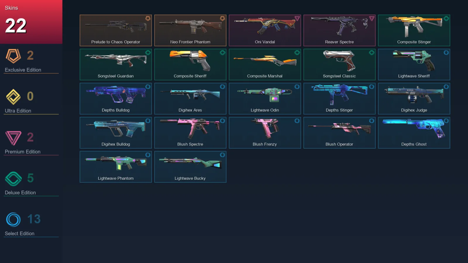 EU | Lv58 | Unranked | 22 Skin | 21 Agent | 41 Buddy