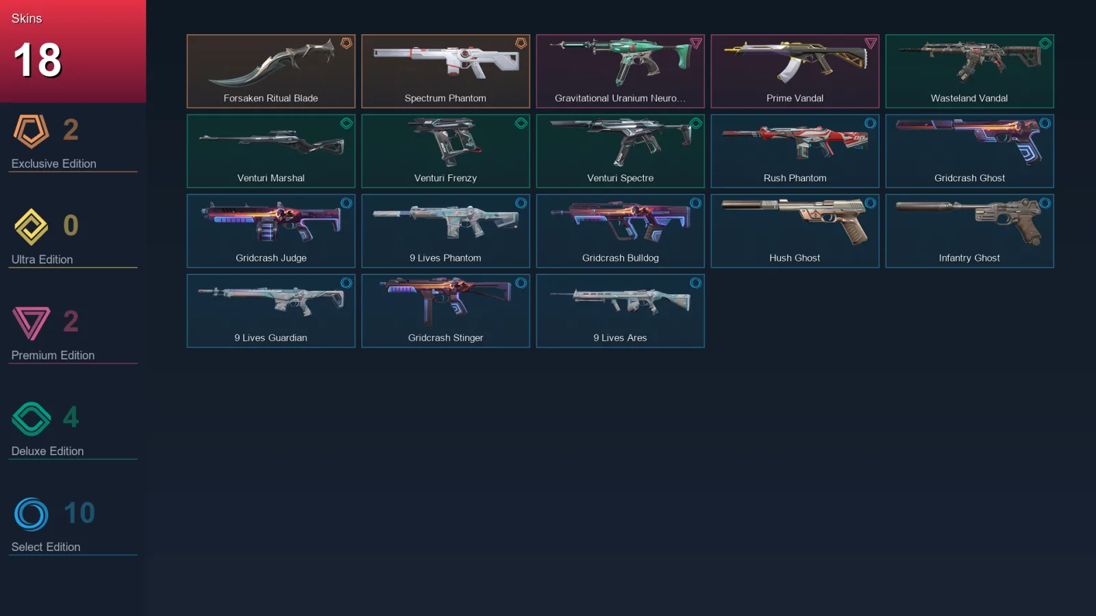 LA | Lv82 | Unranked | 18 Skin | 20 Agent | 46 Buddy