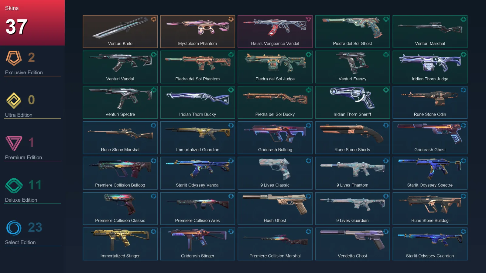 EU | Lv123 | Unranked | 37 Skin | 27 Agent | 66 Buddy — Valorant account