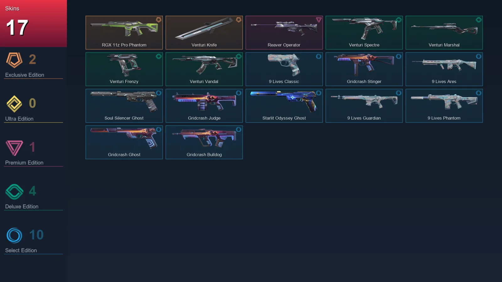 EU | Lv52 | Unranked | 17 Skin | 14 Agent | 17 Buddy — Valorant account
