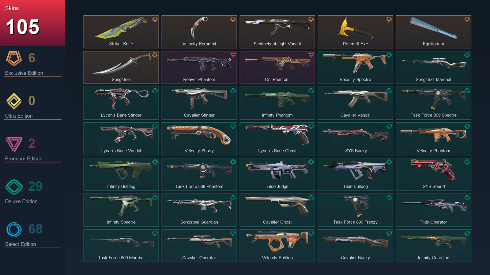 LA | Lv111 | Unranked | 105 Skin | 23 Agent | 114 Buddy