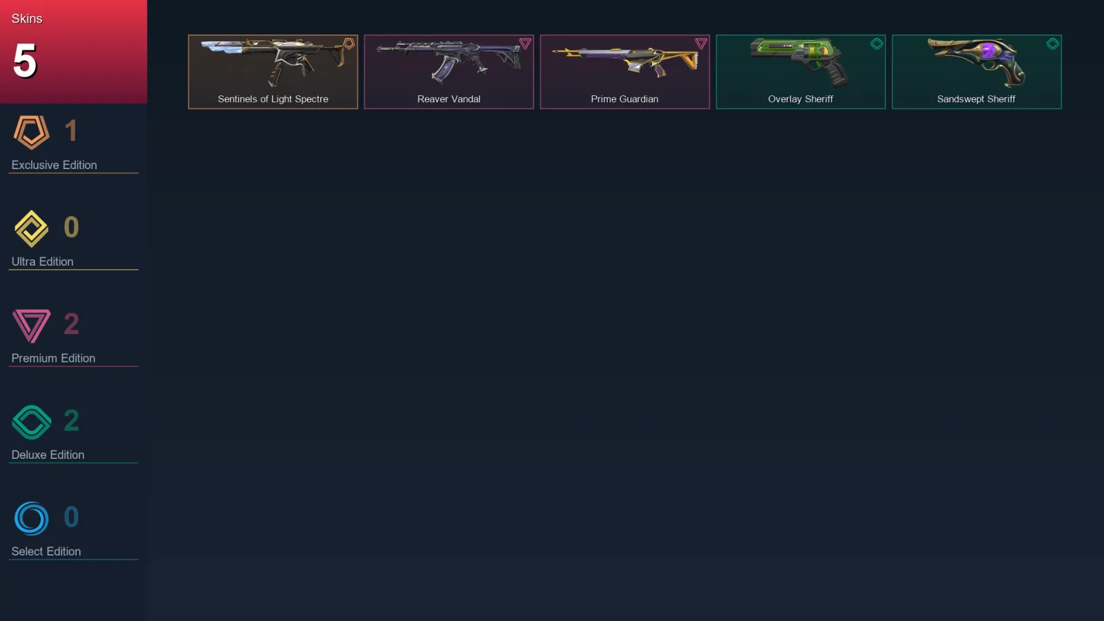 AP | Lv96 | Unranked | 5 Skin | 29 Agent | 43 Buddy