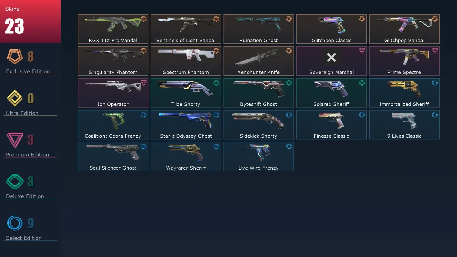 [Valorant] | EU | Level 198 | 28 Agents | 23 Skins — Valorant account