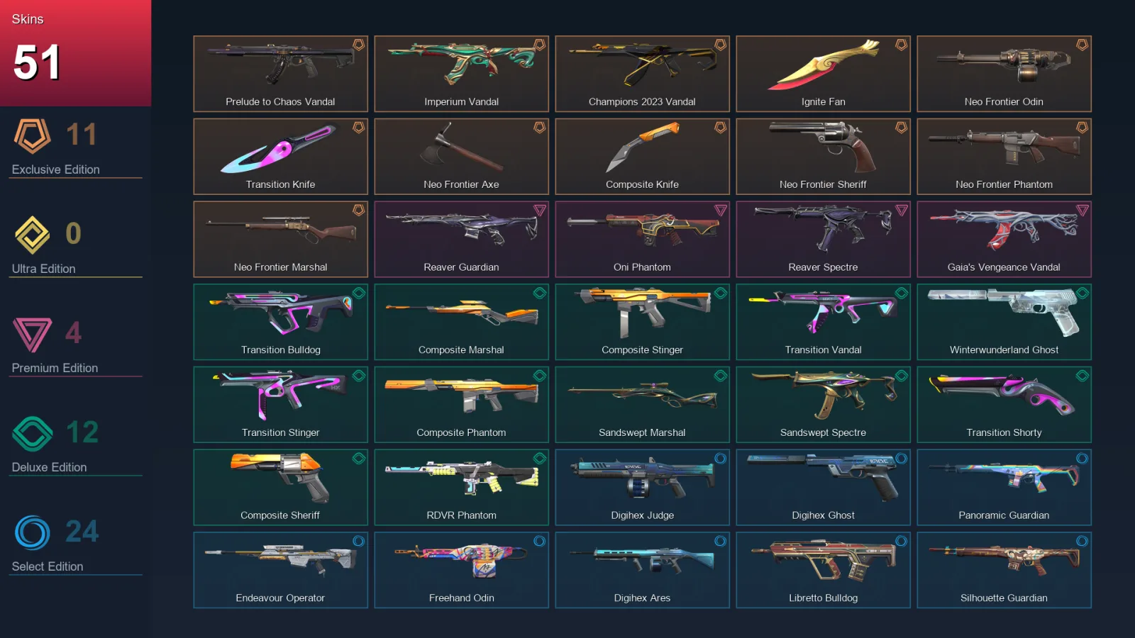 EU | Lv71 | Unranked | 51 Skin | 21 Agent | 36 Buddy — Valorant account