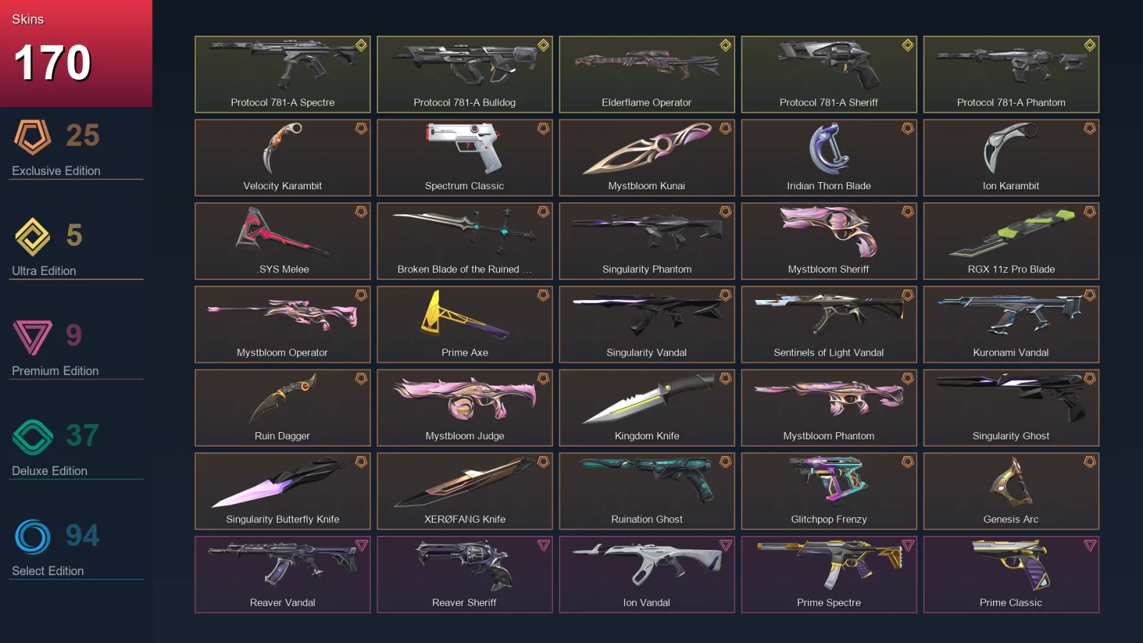 BR | Lv235 | Unranked | 170 Skin | 29 Agent | 181 Buddy